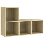 vidaXL Dulapuri TV 2 buc., stejar Sonoma,72x35x36,5 cm, lemn prelucrat