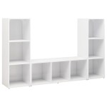 vidaXL Dulapuri TV, 2 buc., alb, 107x35x37 cm, lemn prelucrat