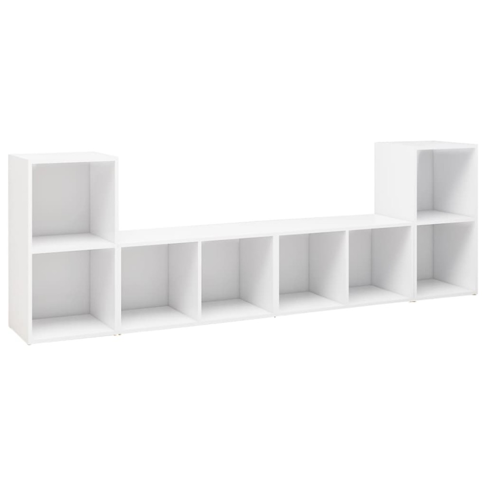 vidaXL Dulapuri TV, 2 buc., alb, 72x35x36,5 cm, lemn prelucrat