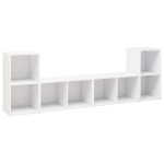 vidaXL Dulapuri TV, 2 buc., alb, 72x35x36,5 cm, lemn prelucrat