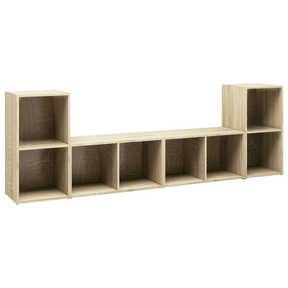 vidaXL Dulapuri TV 2 buc., stejar Sonoma,72x35x36,5 cm, lemn prelucrat