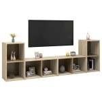 vidaXL Dulapuri TV 2 buc., stejar Sonoma,72x35x36,5 cm, lemn prelucrat