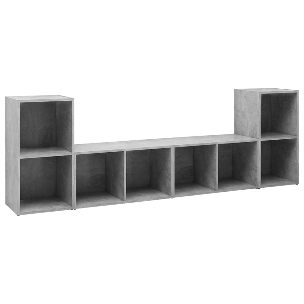 vidaXL Dulapuri TV 2 buc gri beton, 72x35x36,5 cm lemn prelucrat