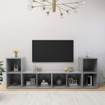 vidaXL Dulapuri TV 2 buc gri beton, 72x35x36,5 cm lemn prelucrat