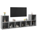 vidaXL Dulapuri TV 2 buc gri beton, 72x35x36,5 cm lemn prelucrat