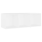 vidaXL Set de dulapuri TV, 3 piese, alb, lemn prelucrat vidaXL Set de dulapuri TV, 3 piese, alb, lemn prelucrat