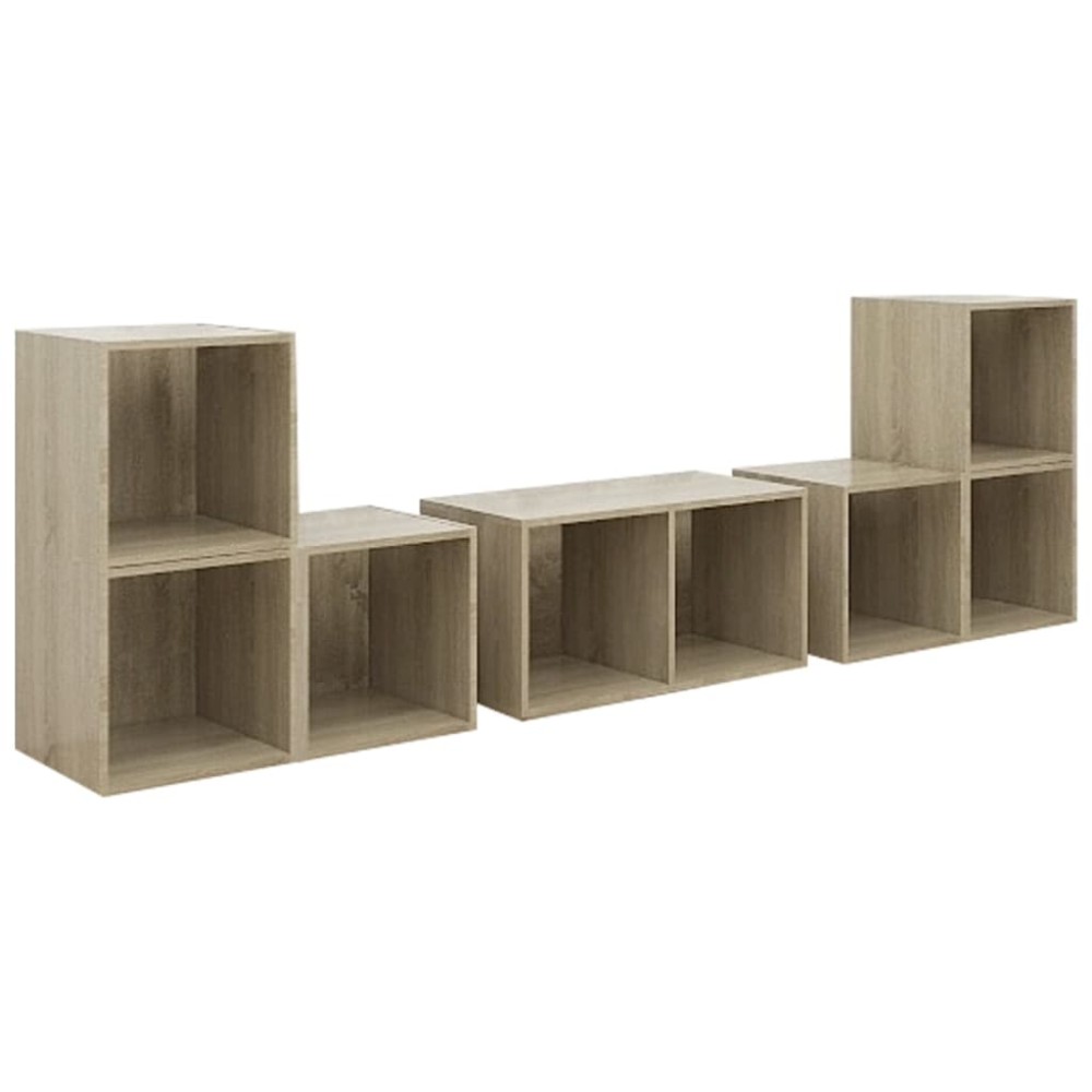vidaXL Set de dulapuri TV, 6 piese, stejar sonoma, lemn prelucrat