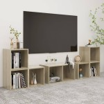 vidaXL Set de dulapuri TV, 6 piese, stejar sonoma, lemn prelucrat vidaXL Set de dulapuri TV, 6 piese, stejar sonoma, lemn prelucrat