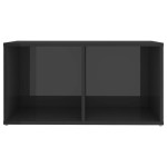 vidaXL Set de dulapuri TV, 6 piese, gri extralucios, lemn prelucrat vidaXL Set de dulapuri TV, 6 piese, gri extralucios, lemn prelucrat