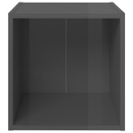 vidaXL Set de dulapuri TV, 6 piese, gri extralucios, lemn prelucrat vidaXL Set de dulapuri TV, 6 piese, gri extralucios, lemn prelucrat