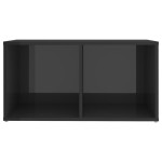 vidaXL Set de dulapuri TV, 8 piese, gri extralucios, lemn prelucrat vidaXL Set de dulapuri TV, 8 piese, gri extralucios, lemn prelucrat