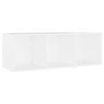 vidaXL Set de dulapuri TV, 3 piese, alb, lemn prelucrat vidaXL Set de dulapuri TV, 3 piese, alb, lemn prelucrat
