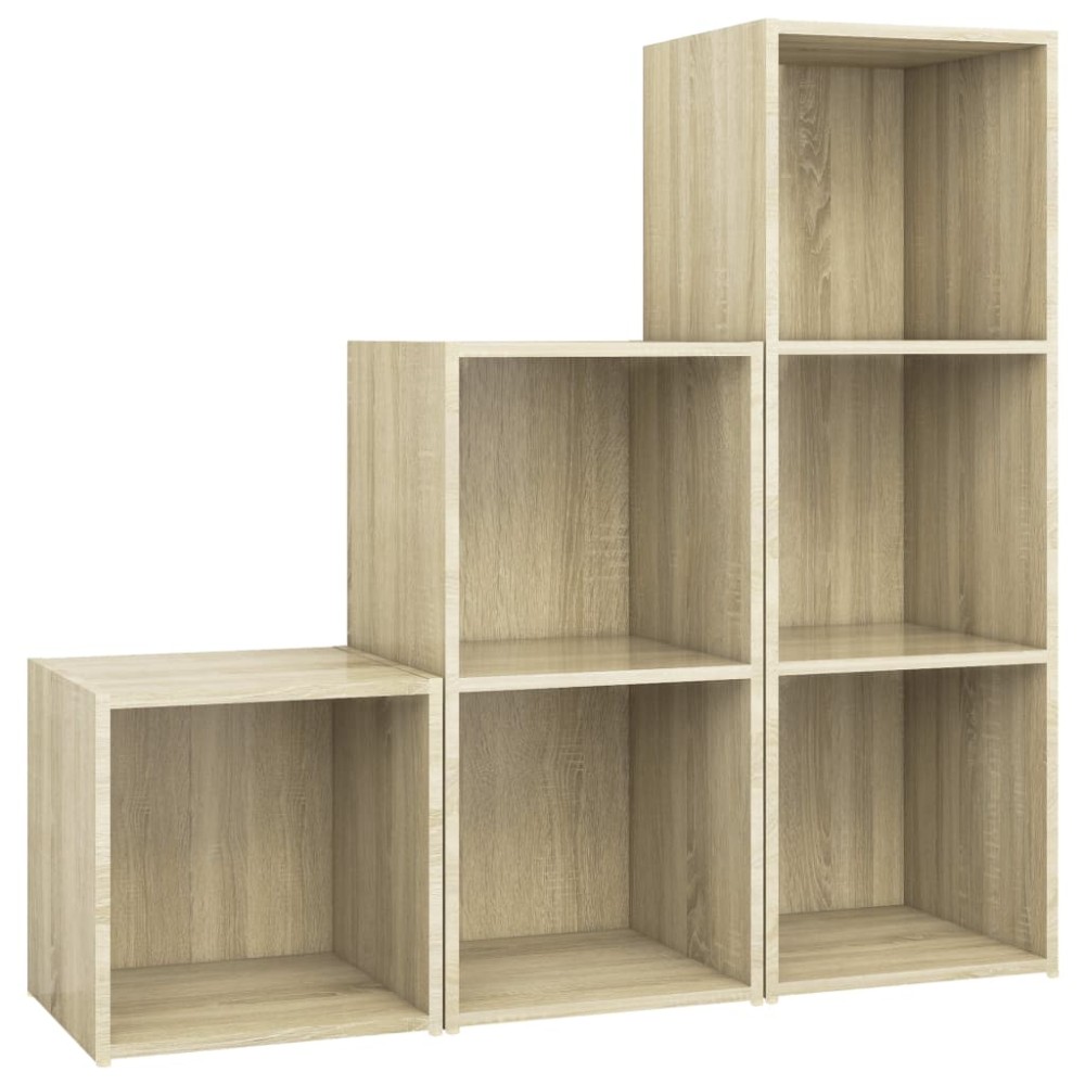 vidaXL Set de dulapuri TV, 3 piese, stejar Sonoma, lemn prelucrat