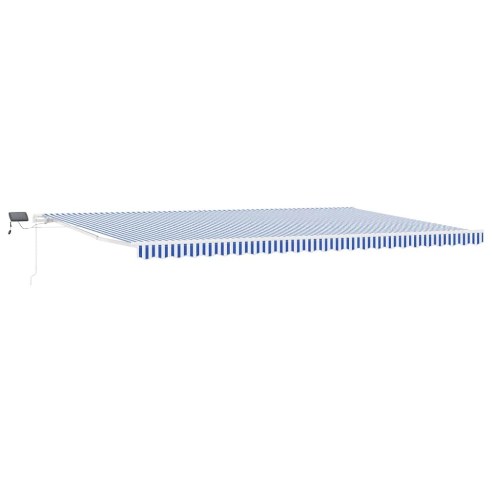 vidaXL Cortina Retractabilă with Manual Albastru și alb 6 x 3 m