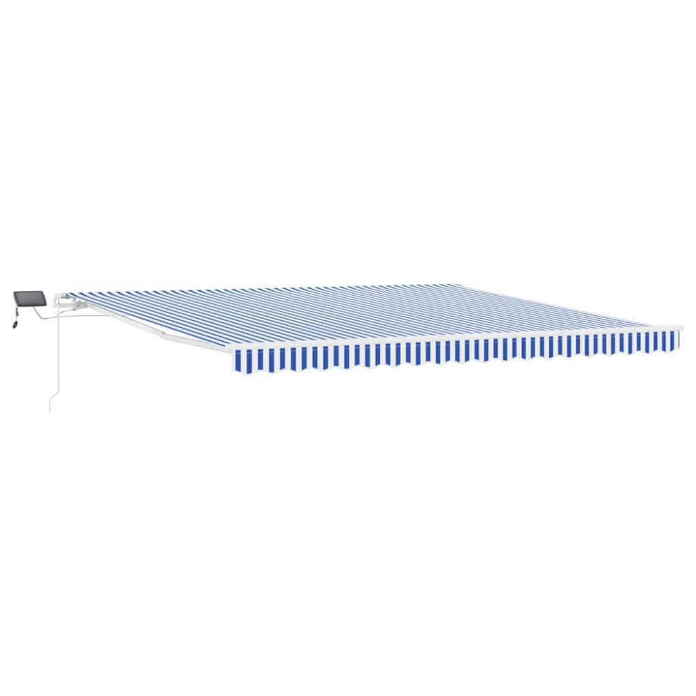 vidaXL Cortina Retractabilă with Manual Albastru și alb 4.5 x 3 m
