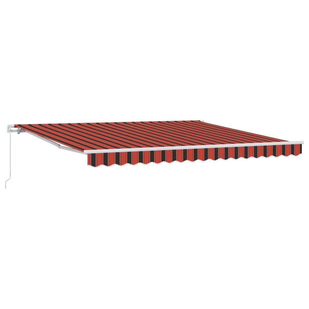 vidaXL Cortina Retractabilă Portocalie și maro 400 x 300 cm țesătură
