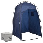 vidaXL Toaletă portabilă de camping cu cort, 10+10 L vidaXL Toaletă portabilă de camping cu cort, 10+10 L