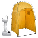 vidaXL Suport portabil de camping, pentru spălat mâini, cu cort, 20 L vidaXL Suport portabil de camping, pentru spălat mâini, cu cort, 20 L