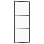 vidaXL Ușă glisantă cu set feronerie, 76x205 cm, sticlă ESG/aluminiu vidaXL Ușă glisantă cu set feronerie, 76x205 cm, sticlă ESG/aluminiu