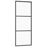 vidaXL Ușă glisantă cu set feronerie, 76x205 cm, sticlă ESG/aluminiu vidaXL Ușă glisantă cu set feronerie, 76x205 cm, sticlă ESG/aluminiu