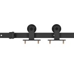 vidaXL Ușă glisantă cu set feronerie, 76x205 cm, sticlă ESG/aluminiu vidaXL Ușă glisantă cu set feronerie, 76x205 cm, sticlă ESG/aluminiu