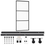 vidaXL Ușă glisantă cu set feronerie, 90x205 cm, sticlă ESG/aluminiu vidaXL Ușă glisantă cu set feronerie, 90x205 cm, sticlă ESG/aluminiu
