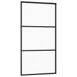 vidaXL Ușă glisantă cu set feronerie, 102x205 cm, sticlă ESG/aluminiu vidaXL Ușă glisantă cu set feronerie, 102x205 cm, sticlă ESG/aluminiu