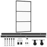 vidaXL Ușă glisantă cu set feronerie, 102x205 cm, sticlă ESG/aluminiu vidaXL Ușă glisantă cu set feronerie, 102x205 cm, sticlă ESG/aluminiu