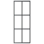 vidaXL Ușă glisantă cu set feronerie, 76x205 cm, sticlă ESG/aluminiu vidaXL Ușă glisantă cu set feronerie, 76x205 cm, sticlă ESG/aluminiu