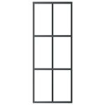 vidaXL Ușă glisantă cu set feronerie, 76x205 cm, sticlă ESG/aluminiu vidaXL Ușă glisantă cu set feronerie, 76x205 cm, sticlă ESG/aluminiu