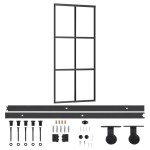 vidaXL Ușă glisantă cu set feronerie, 90x205 cm, sticlă ESG/aluminiu vidaXL Ușă glisantă cu set feronerie, 90x205 cm, sticlă ESG/aluminiu