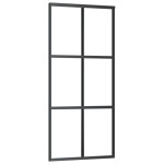 vidaXL Ușă glisantă cu set feronerie, 90x205 cm, sticlă ESG/aluminiu vidaXL Ușă glisantă cu set feronerie, 90x205 cm, sticlă ESG/aluminiu