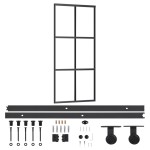 vidaXL Ușă glisantă cu set feronerie, 90x205 cm, sticlă ESG/aluminiu vidaXL Ușă glisantă cu set feronerie, 90x205 cm, sticlă ESG/aluminiu