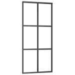 vidaXL Ușă glisantă cu set feronerie, 90x205 cm, sticlă ESG/aluminiu vidaXL Ușă glisantă cu set feronerie, 90x205 cm, sticlă ESG/aluminiu