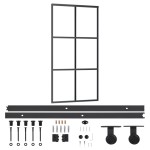 vidaXL Ușă glisantă cu set feronerie, 102x205 cm, sticlă ESG/aluminiu