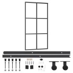 vidaXL Ușă glisantă cu set feronerie, 102x205 cm, sticlă ESG/aluminiu vidaXL Ușă glisantă cu set feronerie, 102x205 cm, sticlă ESG/aluminiu