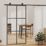 vidaXL Ușă glisantă cu set feronerie, 102x205 cm, sticlă ESG/aluminiu vidaXL Ușă glisantă cu set feronerie, 102x205 cm, sticlă ESG/aluminiu
