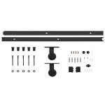 vidaXL Ușă glisantă cu set feronerie, 76x205 cm, sticlă ESG/aluminiu vidaXL Ușă glisantă cu set feronerie, 76x205 cm, sticlă ESG/aluminiu