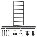 vidaXL Ușă glisantă cu set feronerie, 90x205 cm, sticlă ESG/aluminiu vidaXL Ușă glisantă cu set feronerie, 90x205 cm, sticlă ESG/aluminiu