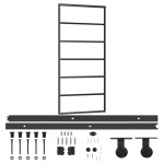 vidaXL Ușă glisantă cu set feronerie, 90x205 cm, sticlă ESG/aluminiu vidaXL Ușă glisantă cu set feronerie, 90x205 cm, sticlă ESG/aluminiu