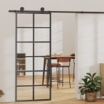 vidaXL Ușă glisantă cu set feronerie, 76x205 cm, sticlă ESG/aluminiu vidaXL Ușă glisantă cu set feronerie, 76x205 cm, sticlă ESG/aluminiu