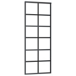 vidaXL Ușă glisantă cu set feronerie, 76x205 cm, sticlă ESG/aluminiu vidaXL Ușă glisantă cu set feronerie, 76x205 cm, sticlă ESG/aluminiu