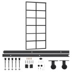 vidaXL Ușă glisantă cu set feronerie, 90x205 cm, sticlă ESG/aluminiu vidaXL Ușă glisantă cu set feronerie, 90x205 cm, sticlă ESG/aluminiu