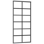 vidaXL Ușă glisantă cu set feronerie, 90x205 cm, sticlă ESG/aluminiu vidaXL Ușă glisantă cu set feronerie, 90x205 cm, sticlă ESG/aluminiu