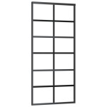 vidaXL Ușă glisantă cu set feronerie, 90x205 cm, sticlă ESG/aluminiu vidaXL Ușă glisantă cu set feronerie, 90x205 cm, sticlă ESG/aluminiu
