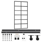 vidaXL Ușă glisantă cu set feronerie, 102x205 cm, sticlă ESG/aluminiu vidaXL Ușă glisantă cu set feronerie, 102x205 cm, sticlă ESG/aluminiu