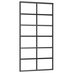 vidaXL Ușă glisantă cu set feronerie, 102x205 cm, sticlă ESG/aluminiu vidaXL Ușă glisantă cu set feronerie, 102x205 cm, sticlă ESG/aluminiu