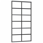 vidaXL Ușă glisantă cu set feronerie, 102x205 cm, sticlă ESG/aluminiu vidaXL Ușă glisantă cu set feronerie, 102x205 cm, sticlă ESG/aluminiu
