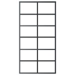 vidaXL Ușă glisantă cu set feronerie, 102x205 cm, sticlă ESG/aluminiu vidaXL Ușă glisantă cu set feronerie, 102x205 cm, sticlă ESG/aluminiu