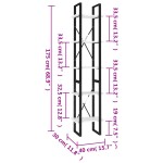 vidaXL Bibliotecă cu 5 rafturi, alb, 40x30x175 cm, lemn prelucrat vidaXL Bibliotecă cu 5 rafturi, alb, 40x30x175 cm, lemn prelucrat